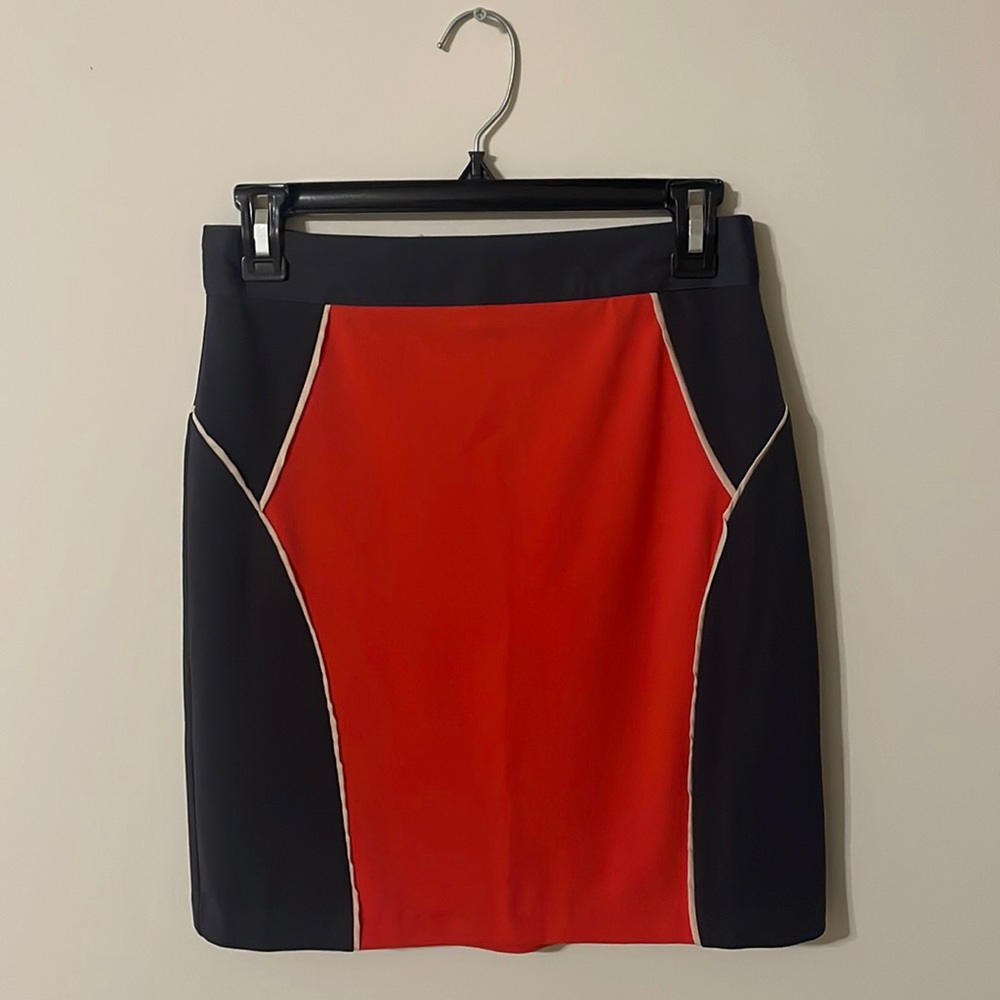 New with tags! Orange blue and white pencil skirt